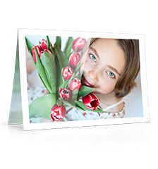 Folding Card long fold M - set of 10 (double side print, standard paper glossy)