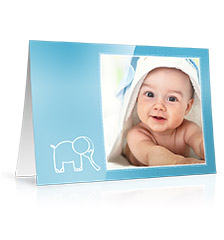 Design Folding Card long fold M - set of 10 (single side print, standard paper glossy)