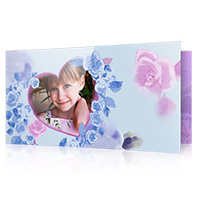 Design Folded Cards L (long fold) - set of 10 (double side print, standard paper glossy)