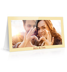 Tarjetas plegables pliegue largo L - Set de 10 (impresas por un lado, acabado en brillo)
