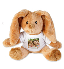 Cuddly toy with photo t-shirt (bunny)