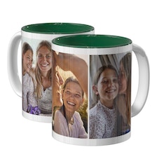 Photo mug green inside (panoramic)