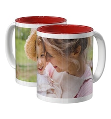 Photo mug red inside (panoramic)