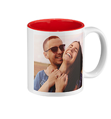 Photo mug red inside (classic)