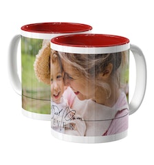 Design photo mug red inside (panoramic)
